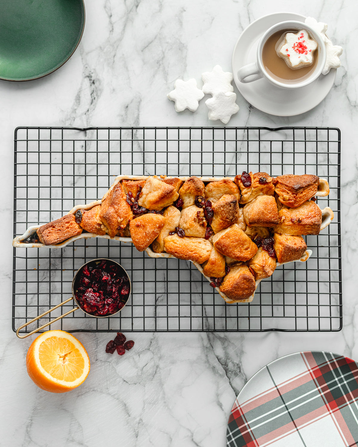 North Carolina Cranberry Orange Pull-Apart Bread