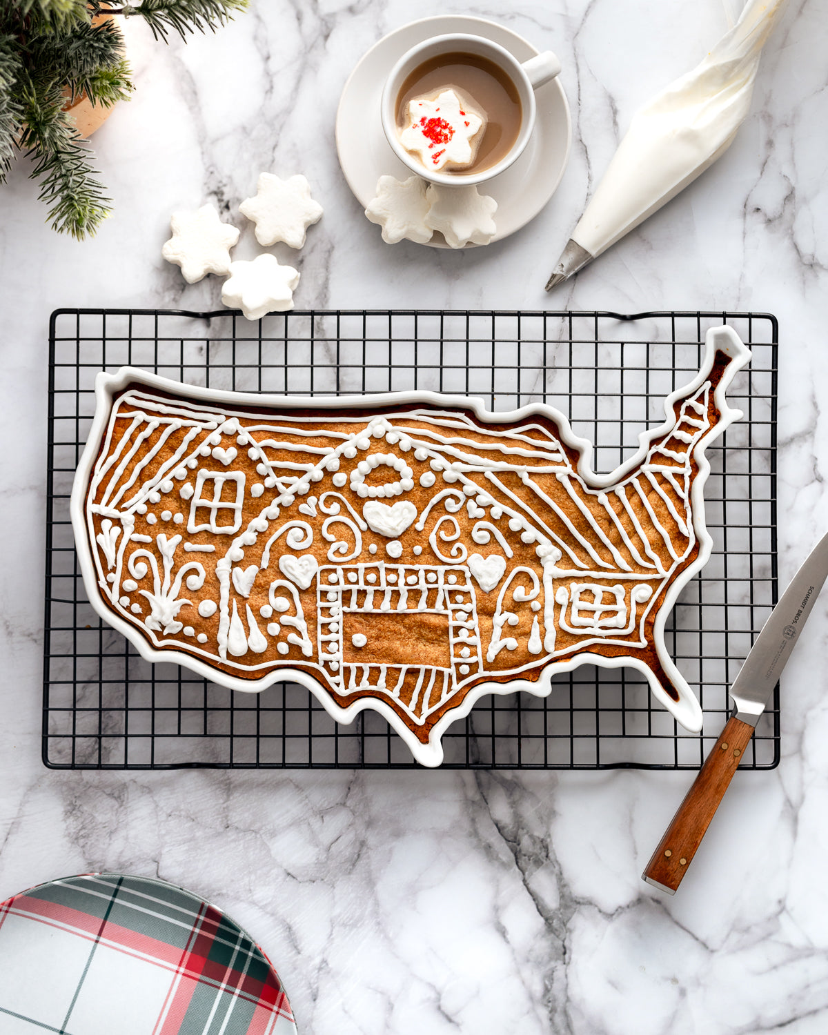 USA Gingerbread Cookie Cake