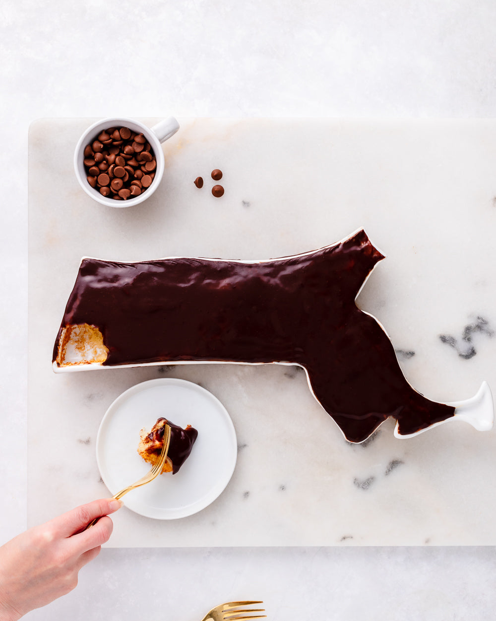Boston Cream Pie Poke Cake