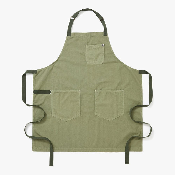 The Essential Apron in Matcha Green