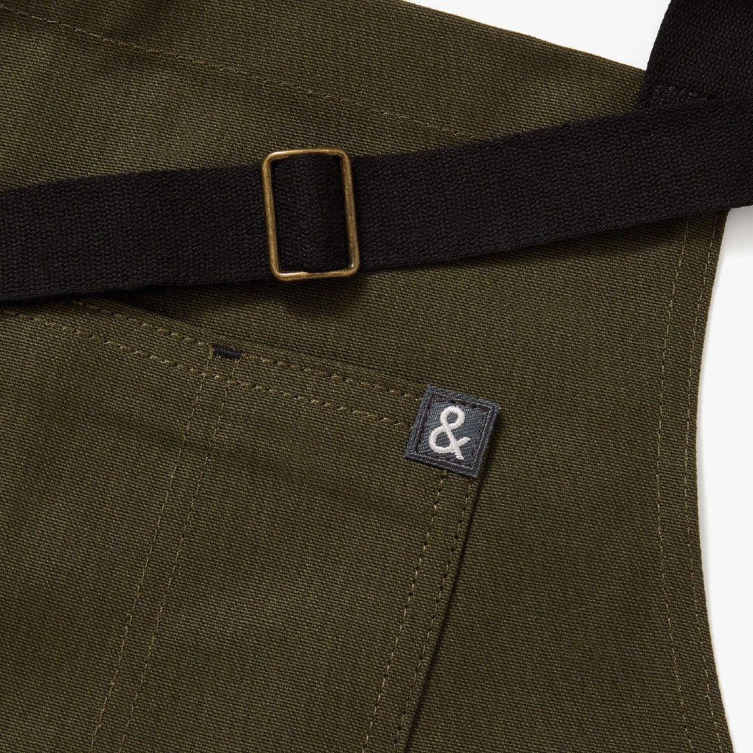 The Essential Apron in Olive Green