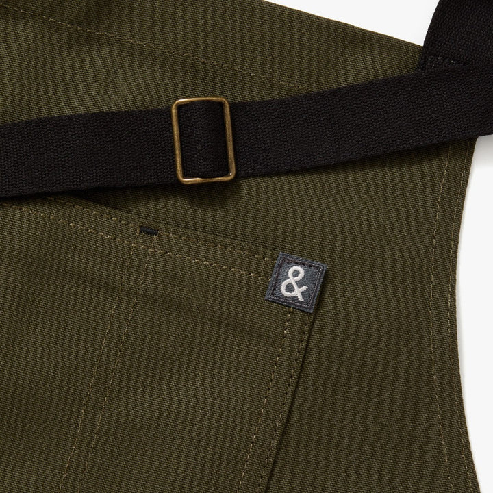 The Essential Apron in Olive Green