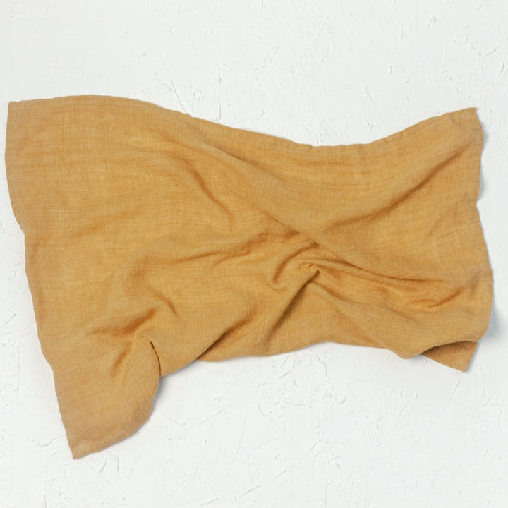 Stone Washed Linen Tea Towel in Gold
