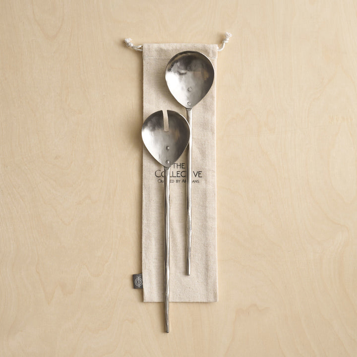 Forge Pewter Servers, Set of 2