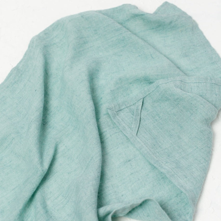 Stone Washed Linen Tea Towel in Ocean Spray