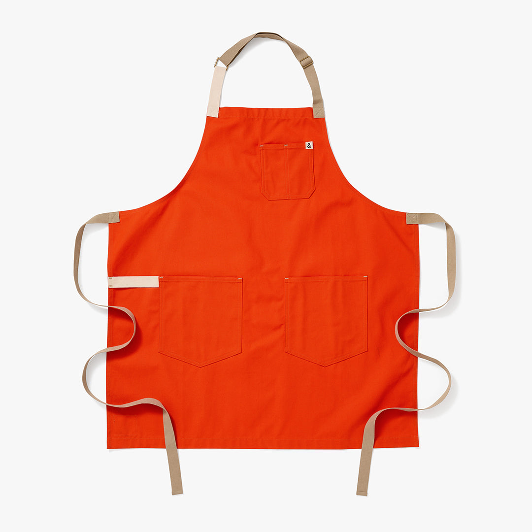 The Essential Apron in Jalapeno Red