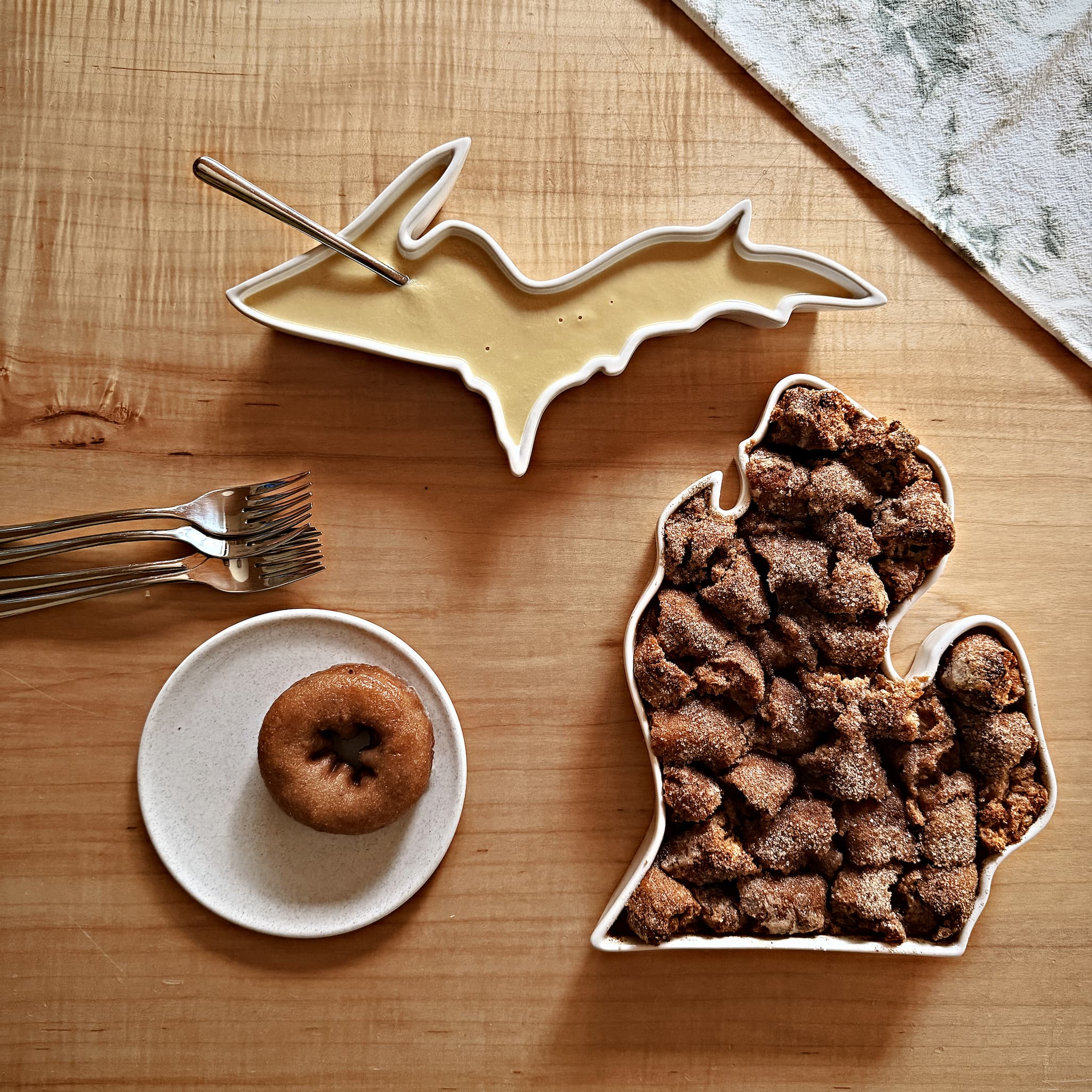 Michigan Cider Donut Bread Pudding Recipe