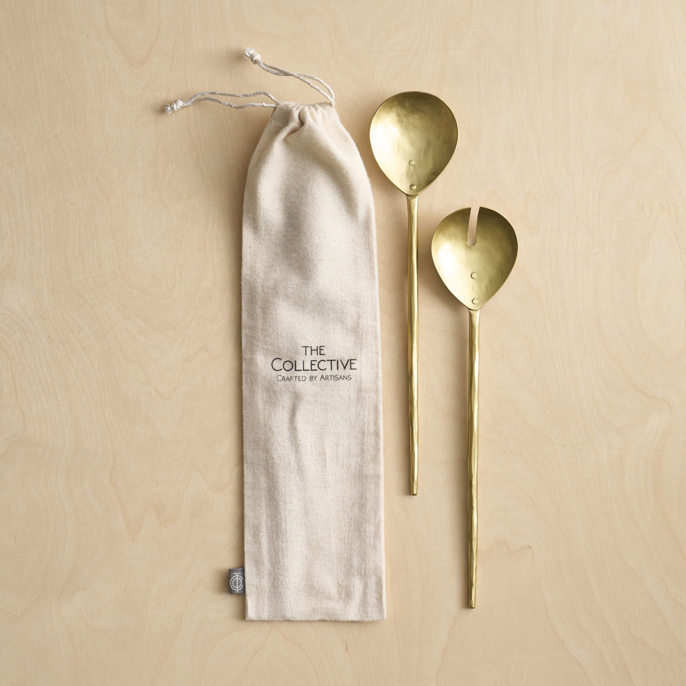 Forge Brass Servers, Set of 2 by Lark at Home