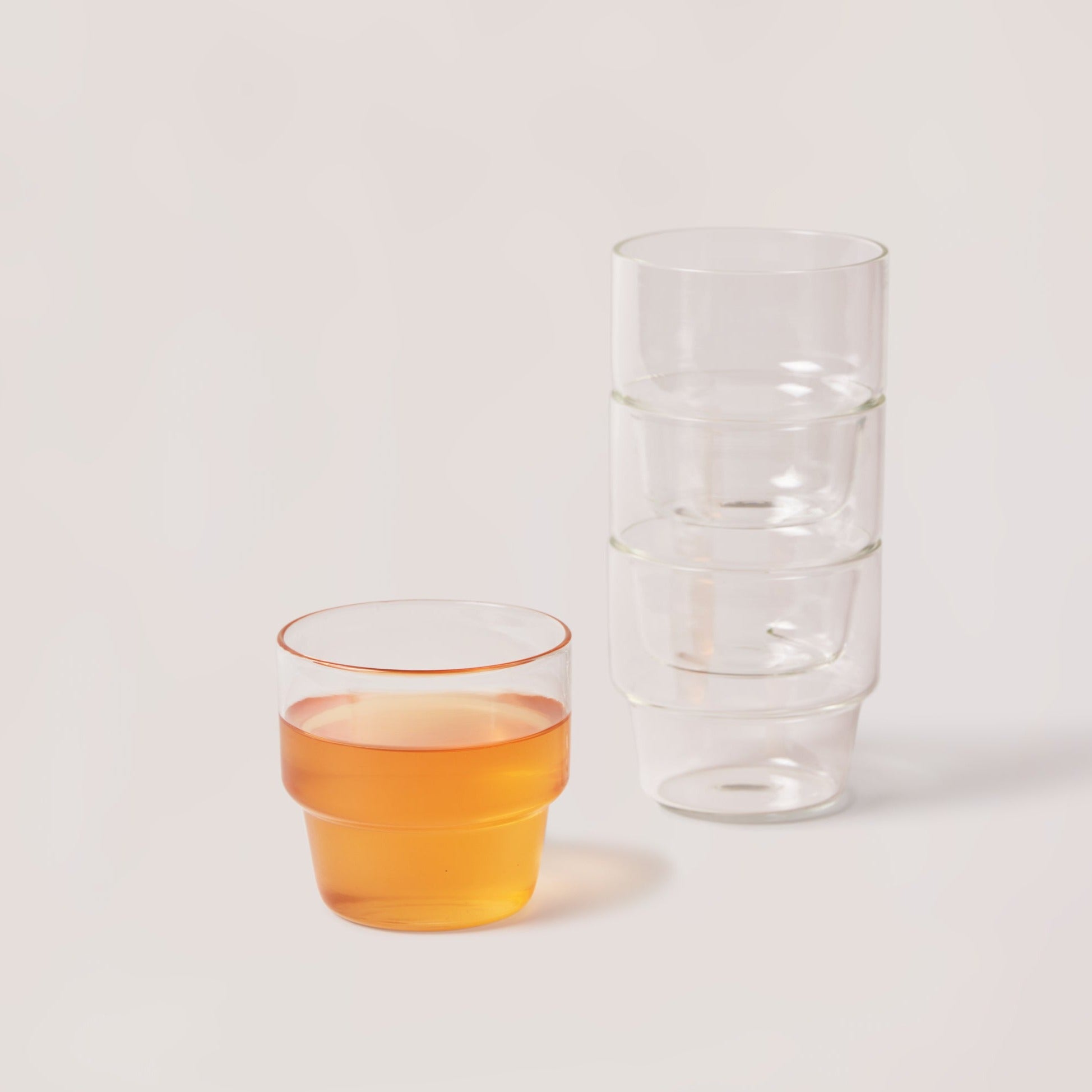 Stackable Glass Tumbler, Set of 4