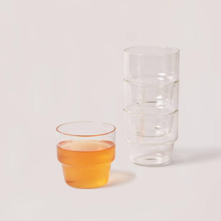 Stackable Glass Tumbler, Set of 4