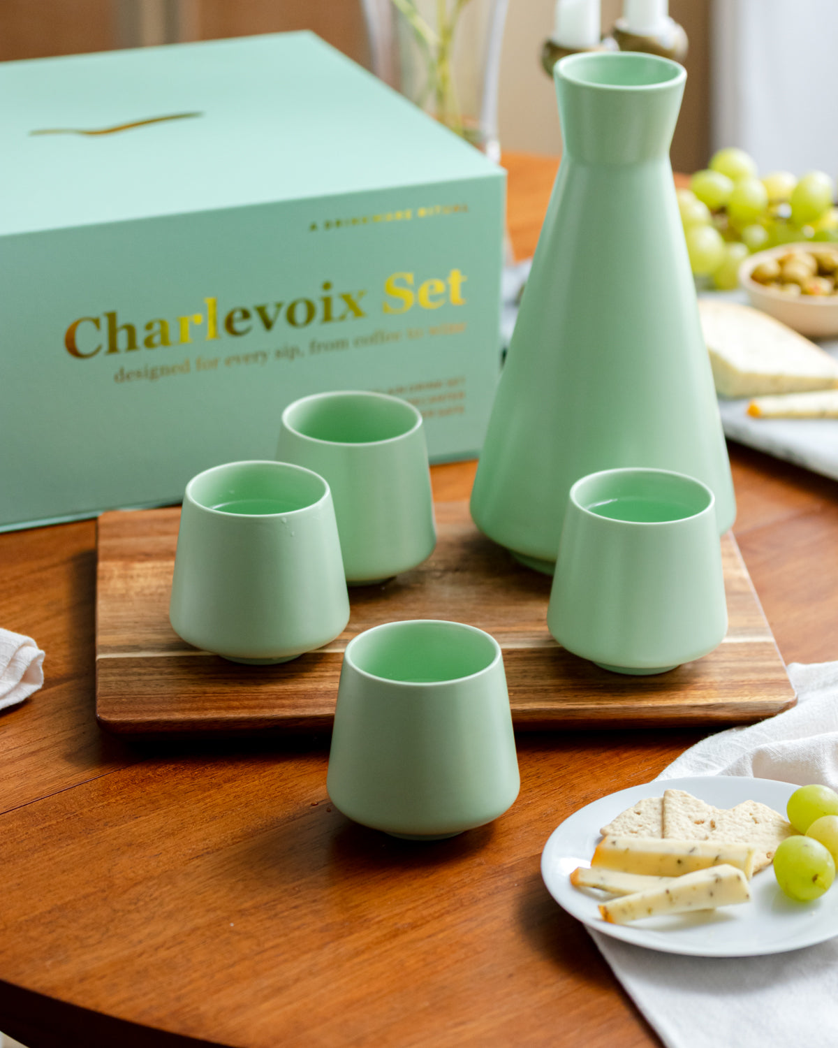 Charlevoix Decanter- Mint
