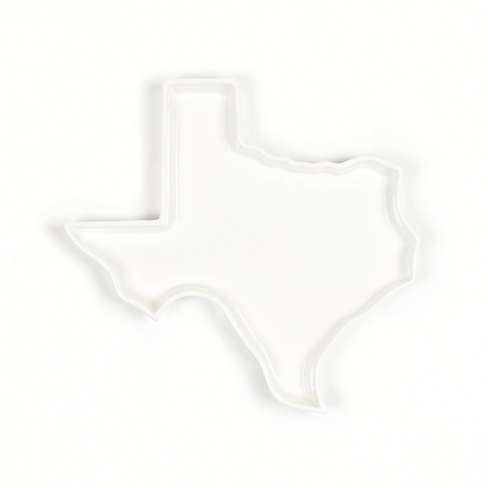 Texas state plate white glossy ceramics. Texas baking dish. Texas baking tray. Texas appetizer dish. Texas cheese plate. TX gift. TX cooking gift. TX baking gift. Texas kitchen gift.